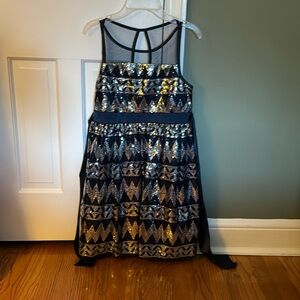 Holidays are here!Perfect foryour littleone!CrystalDoll silver&navyblue sequence